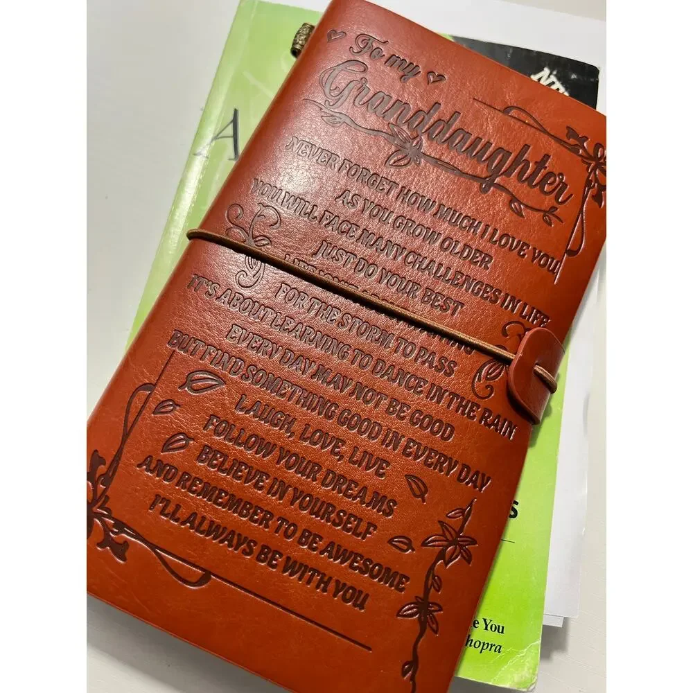 To My Granddaughter Notebook Leather Journal 140 pages New